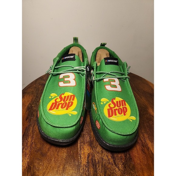 Hey Dude Nascar Dale Earnhardt Jr. Sun Drop #3 Wally Green Slip On Shoes Mens 10 main image 4
